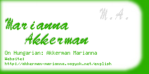 marianna akkerman business card